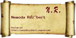 Nemoda Róbert névjegykártya